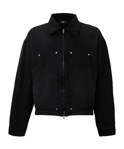 Amiri Cropped Collared Jacket In Black