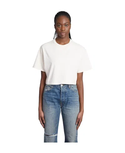 Amiri Cropped Cotton T-shirt In White