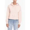 Amiri Cropped Fit Fringed Hoodie In Pink