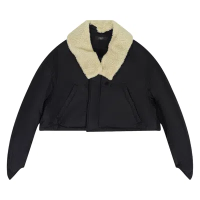 Pre-owned Amiri Cropped Parka Jacket 'black' | Women's Size L