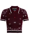 Amiri Bandana Print Polo Shirt For Women In Red