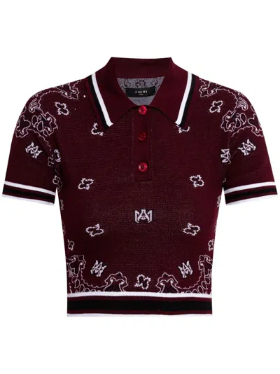 AMIRI CROPPED POLO SHIRT