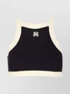 Amiri Cropped Tank Top Embroidered Logo