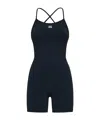 Amiri Black Ma Ribbed Seamless Romper In Black