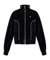 Amiri Crushed-velvet Track Jacket In Black