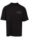 Amiri Mens Black Crystal Script-logo Cotton-jersey T-shirt In Black