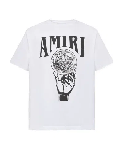 Amiri Crystal Ball-print Cotton T-shirt In White