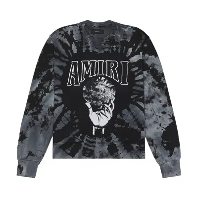 Pre-owned Amiri Crystal Ball Tie Dye Crewneck 'black' | Men's Size M