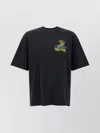 Amiri Crystal Cobra Embellished Printed Cotton-blend Jersey T-shirt In Blue