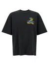 Amiri Crystal Cobra Embellished Printed Cotton-blend Jersey T-shirt In Black