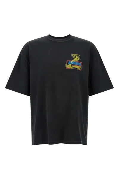 Amiri Crystal Cobra Graphic Print T-shirt In Blue