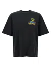 Amiri Crystal Cobra Embellished Printed Cotton-blend Jersey T-shirt In Black