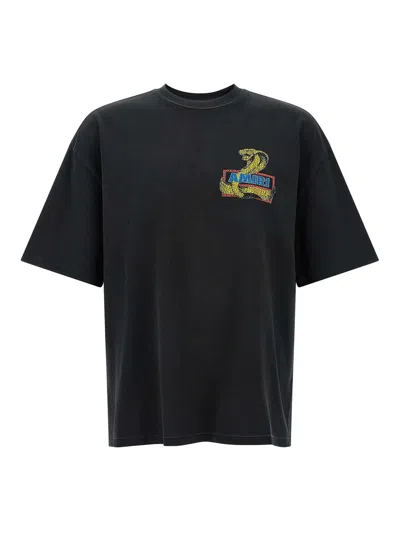 Amiri Crystal Cobra T-shirt In Black
