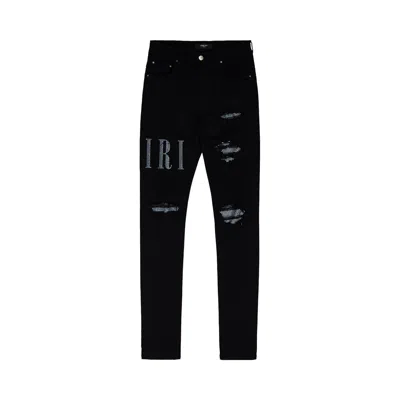 Pre-owned Amiri Crystal Core Logo Jeans 'black' | Men's Size 32