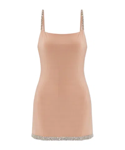 AMIRI CRYSTAL-EMBELLISHED SLIP DRESS