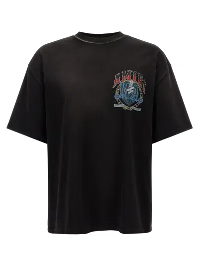 Amiri Crystal Hollywood T-shirt In Black