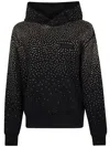 Amiri Long-sleeved Hooded Sweatshirt In Black
