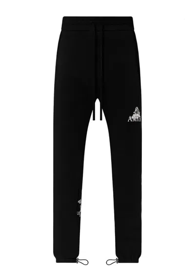 Amiri Crystal Outline Cherub Sweatpants- Black