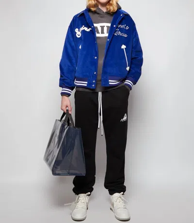 Amiri Crystal Outline Cherub Sweatpants In Black