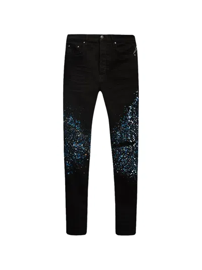 Amiri Crystal Painter Jeans In Black