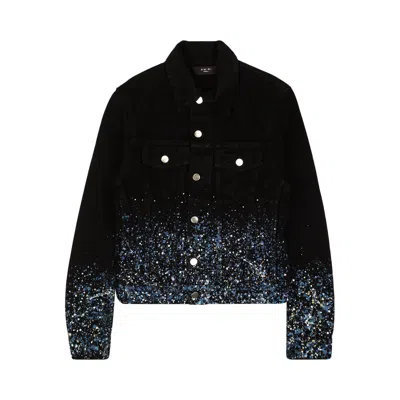 Pre-owned Amiri Crystal Painter Trucker Jacket 'black' | Men's Size S