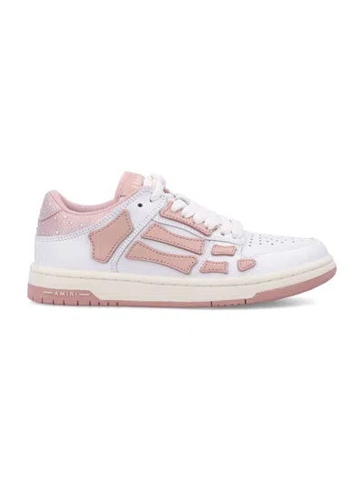AMIRI CRYSTAL SATIN SKEL TOP LOW WOMANS SNEAKERS