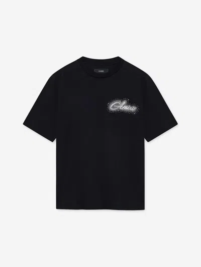 Amiri Crystal Script T-shirt In Black