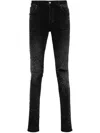 Amiri Crystal Shotgun Skinny Jeans In Schwarz