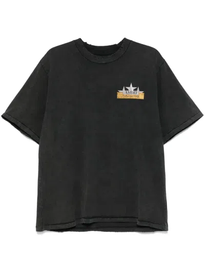 Amiri Crystal Star T-shirt In Grau