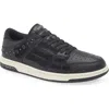 Amiri Two-tone Leather Skel Sneakers With Textured Finish In Black