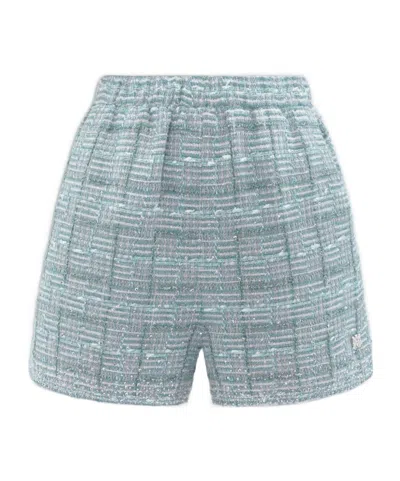 Amiri Crystal-embellished Shorts In Green
