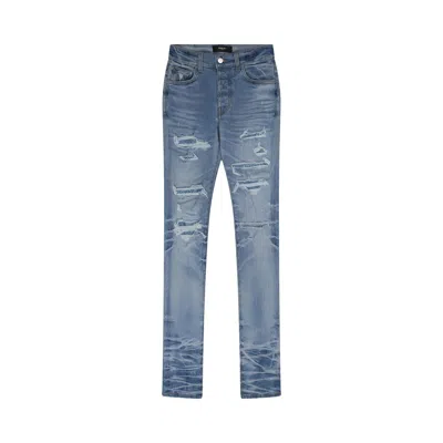 Pre-owned Amiri Crystal Thrasher Jeans 'faded Indigo' | Blue | Men's Size 33