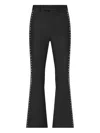 Amiri Crystal-trim Creased Flared Trousers In Black