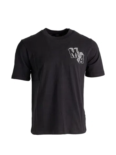 Amiri Crystal-embellished Logo-print T-shirt In Black