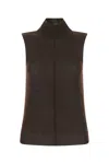 Amiri Chocolate Cashmere Top In Dark Brown