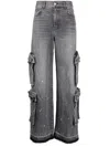 Amiri Straight-leg Cargo Jeans In Dark Grey