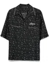 Amiri Dash-print Shirt In Black