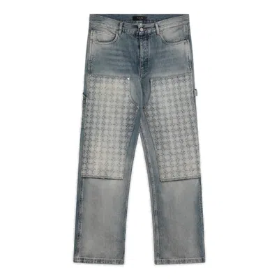 Amiri Straight-leg Paneled Jeans In Blue