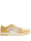 Amiri Yellow Debossed Ma Quad Skel Top Low Sneakers In Gelb