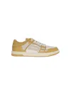Amiri Yellow Debossed Ma Quad Skel Top Low Sneakers