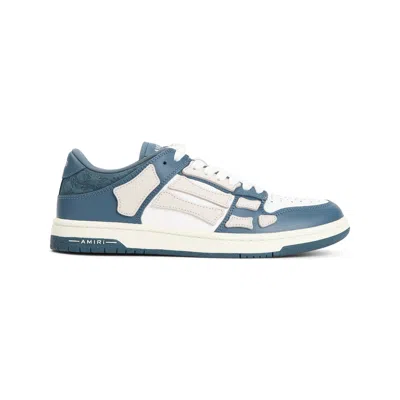 Amiri Debossed Quad Skeleton Sneakers Men In Blue