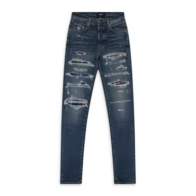 Amiri Deep Classic Plaid Thrasher Jeans