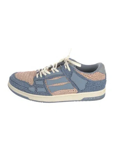 Pre-owned Amiri Denim Colorblock Pattern Sneakers