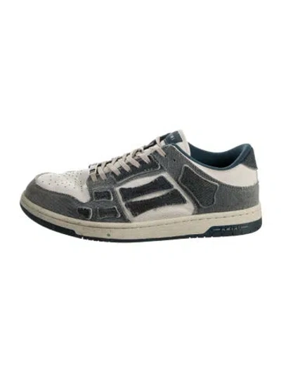 Pre-owned Amiri Denim Colorblock Pattern Sneakers In Blue