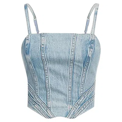 Pre-owned Amiri Denim Corset Top In Blue