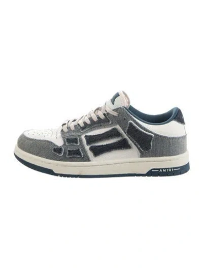 Pre-owned Amiri Denim Graphic Print Athletic Sneakers In Blue