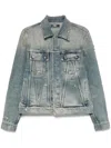 Amiri Jacket In Denim With Pockets In Blue