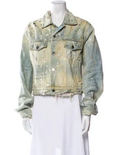 Pre-owned Amiri Denim Jacket In Green