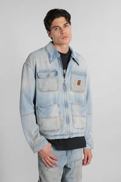 Amiri Denim Jackets In Blue Cotton