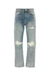 Amiri Distressed Five-pocket Denim Trousers In Blue